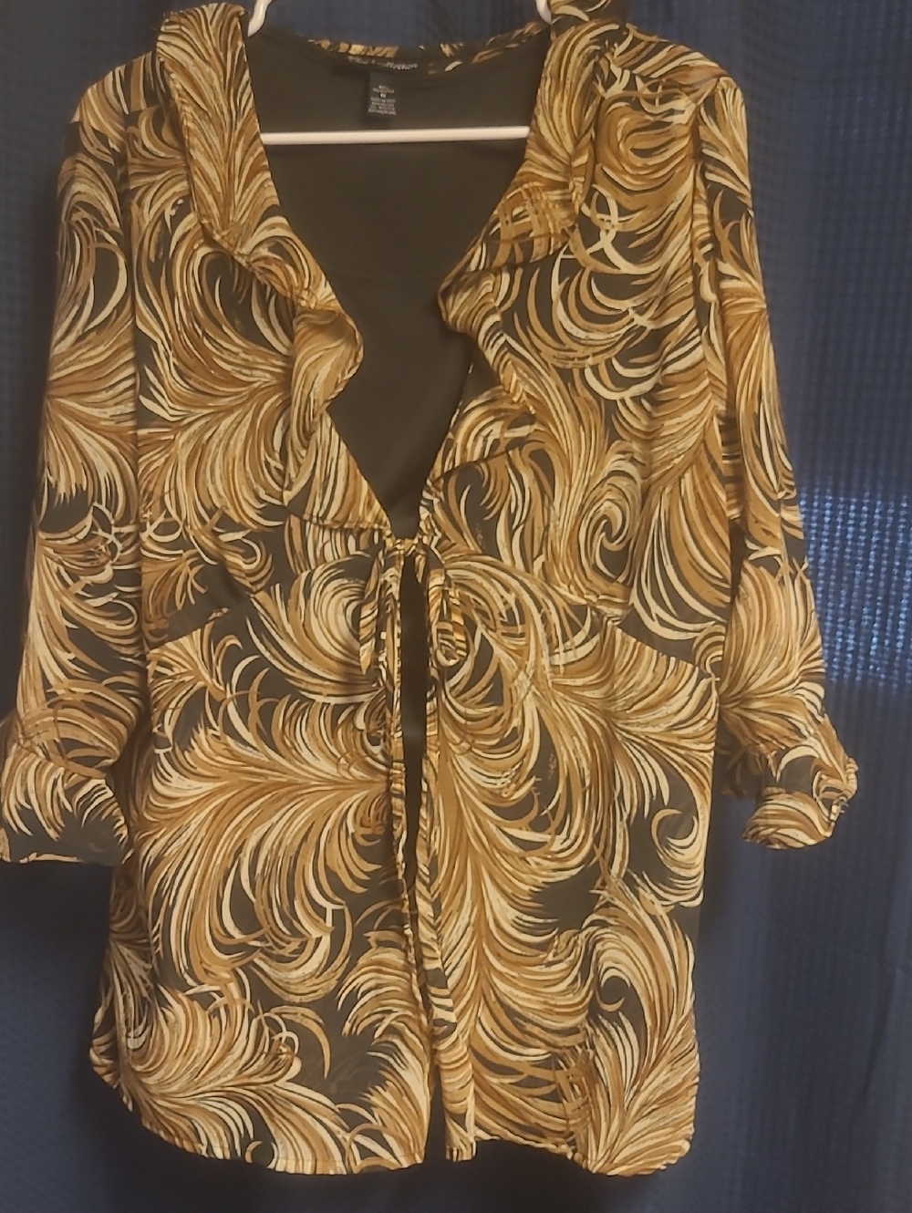 Women's Black Tunic with Front Tie